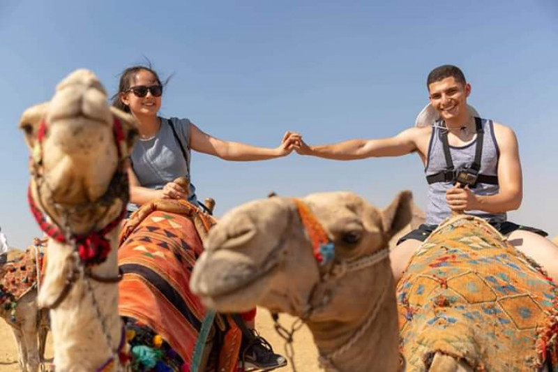 Camel ride Safari into the Desert